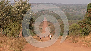 Long dirt road in africa