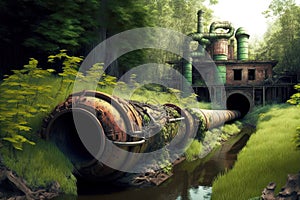 long discharge of sewage pipeline is the environment