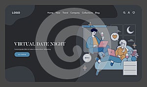 Long Distance Love. Flat Vector