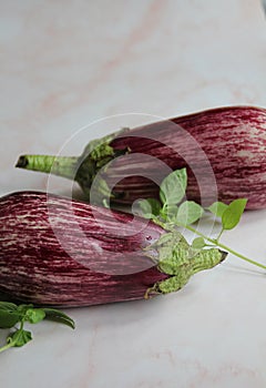 Long eggplant, purple eggplant, vegetables, love pear, fresh agricultural produce, colorful vegetables, sprinkled eggplant