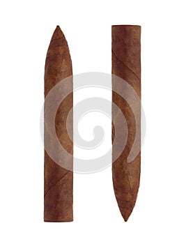 long elegant brown cigars