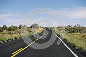 Long Empty Desert Highway Horizon