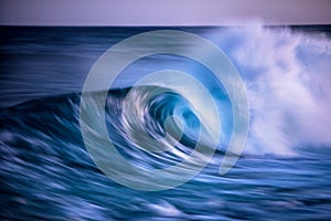 Long exposed photo of wave