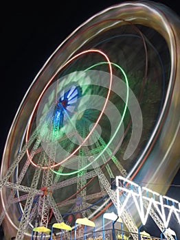 Festive wheel long exposure photograghy