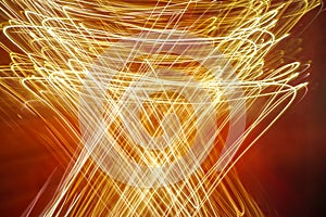 Long exposure abstract light painting sparks