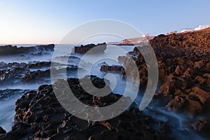 Long exposure of Atlantic Coast, Morocco