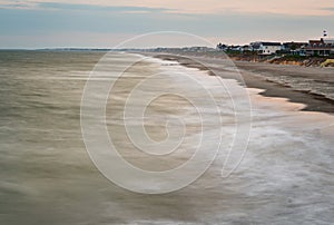 A long exposure of the beach at Pawleys Island.