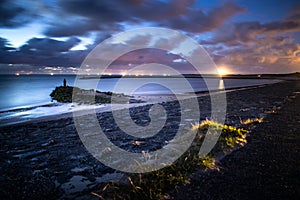 Long exposure at the Brouwersdam, The Netherlands