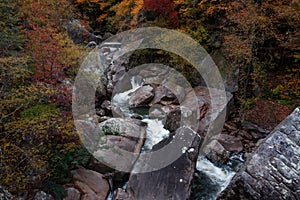 Long Exposure of Cascade Waterfall + Autumn Colors - Kentucky