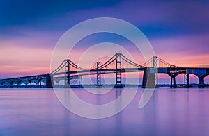 Long exposure of the Chesapeake Bay Bridge, from Sandy Point Sta