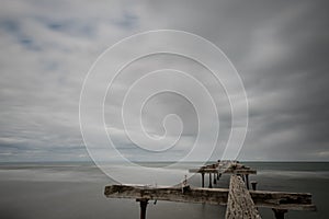 Long exposure of the Costanera in Punta Arenas, Chile photo