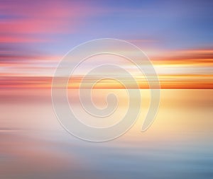 Long Exposure effect of colorful sunset for background
