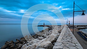 Long exposure of Estepona Port.