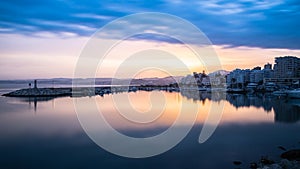 Long exposure of Estepona Port.