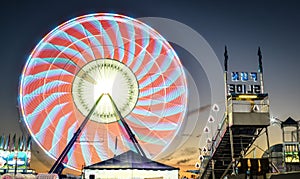 Long-Exposure Ferris Wheel