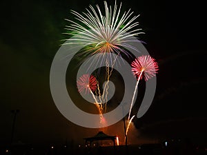 Long exposure firework in Ostrava