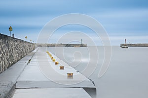 Long exposure harbour photography - Ustka, Poland