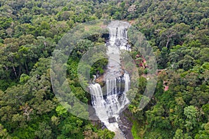 Long exposure image of Bousra Waterfall in Mondulkiri, Cambodia