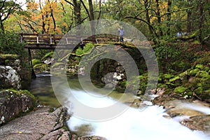 Long exposure image of a river at Geres, port