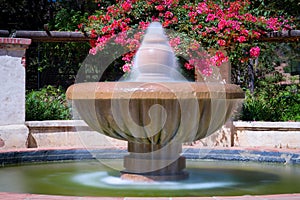 Long Exposure Image of Water Fountain at Descanso Gardens