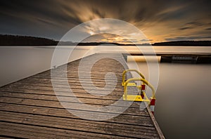 Long exposure lake