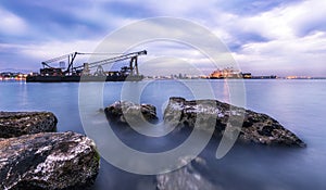 Long Exposure of Landscape of the Harbor