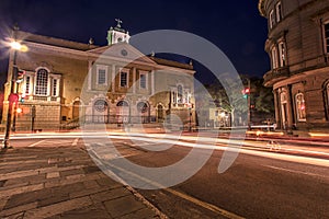 Long Exposure Light Trails on Back Streets of Charleston Historic District