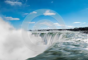 A long exposure of Niagara Falls.