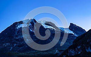 Long exposure night shots in the moorland located on the slopes of the snowy peak of Tolima Colombia E