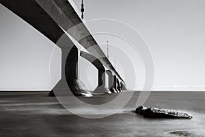 Long exposure photo of the Confederation Bridge