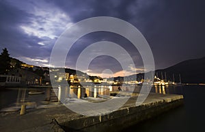 Night sunset photo in Croatia photo