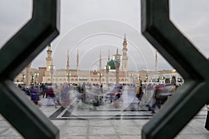 Long Exposure Photo of Pilgrims at Prophet\'s Mosque