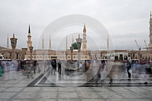 Long Exposure Photo of Pilgrims at Prophet\'s Mosque