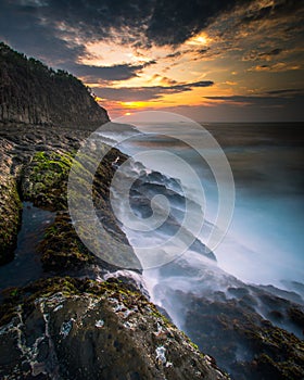 Long exposure photography in the beach