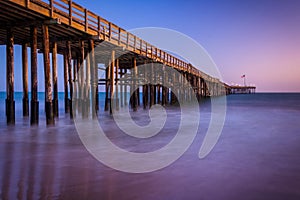 Long exposure of the pier at twilight, in Ventura, California.