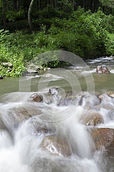 Long exposure river flow