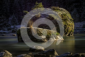 A long exposure of the river in Hans Alaska