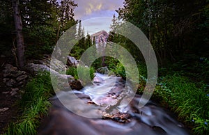 Long Exposure of a River in the Rocky Mountains