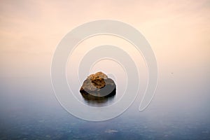 Long exposure of rock