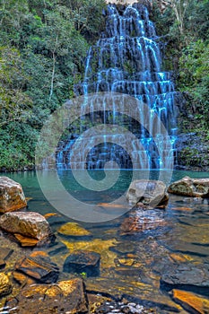 Long exposure from the Salto Cristal one of the most beautiful waterfalls in Paraguay