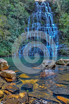 Long exposure from the Salto Cristal one of the most beautiful waterfalls in Paraguay photo