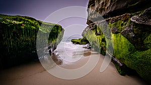 Long exposure San Diego coast