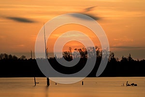 Long Exposure Scene At Island Lake Conservation Area