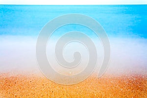 Long Exposure Of Sea Ocean Water Beach