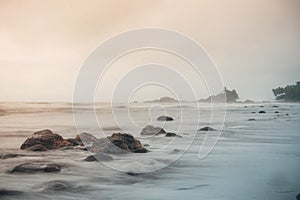 Long exposure of sea waves photo