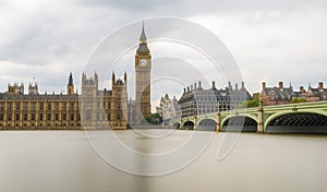 Long Exposure shot of Big Ben and Houses of Parliament, London