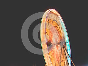 Long exposure shot of a Big Wheel on a fun fair at night