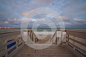 Long exposure shot Dania Beach Florida USA