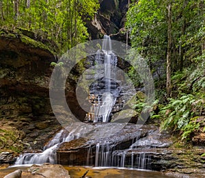 long exposure shot of empress falls at katoomba in the blue mountains