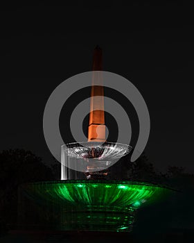 A long exposure shot of a fountain